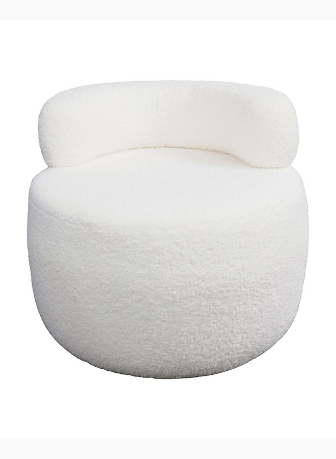 ebb & flow Plush Small Sponge Chair, perfect for Living Room or Bedroom, Size 45cm x 40cm in White - Image 1